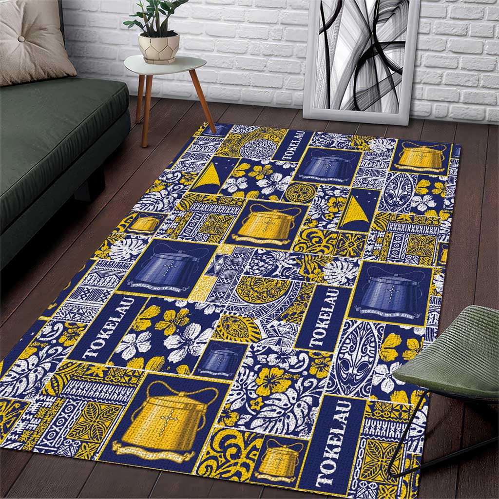 Tokelau Manuia te Kilihimahi Area Rug Pacific Patchwork Xmas Vibes - Polynesian Pride