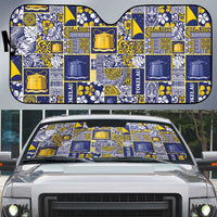 Tokelau Manuia te Kilihimahi Auto Sun Shade Pacific Patchwork Xmas Vibes - Polynesian Pride