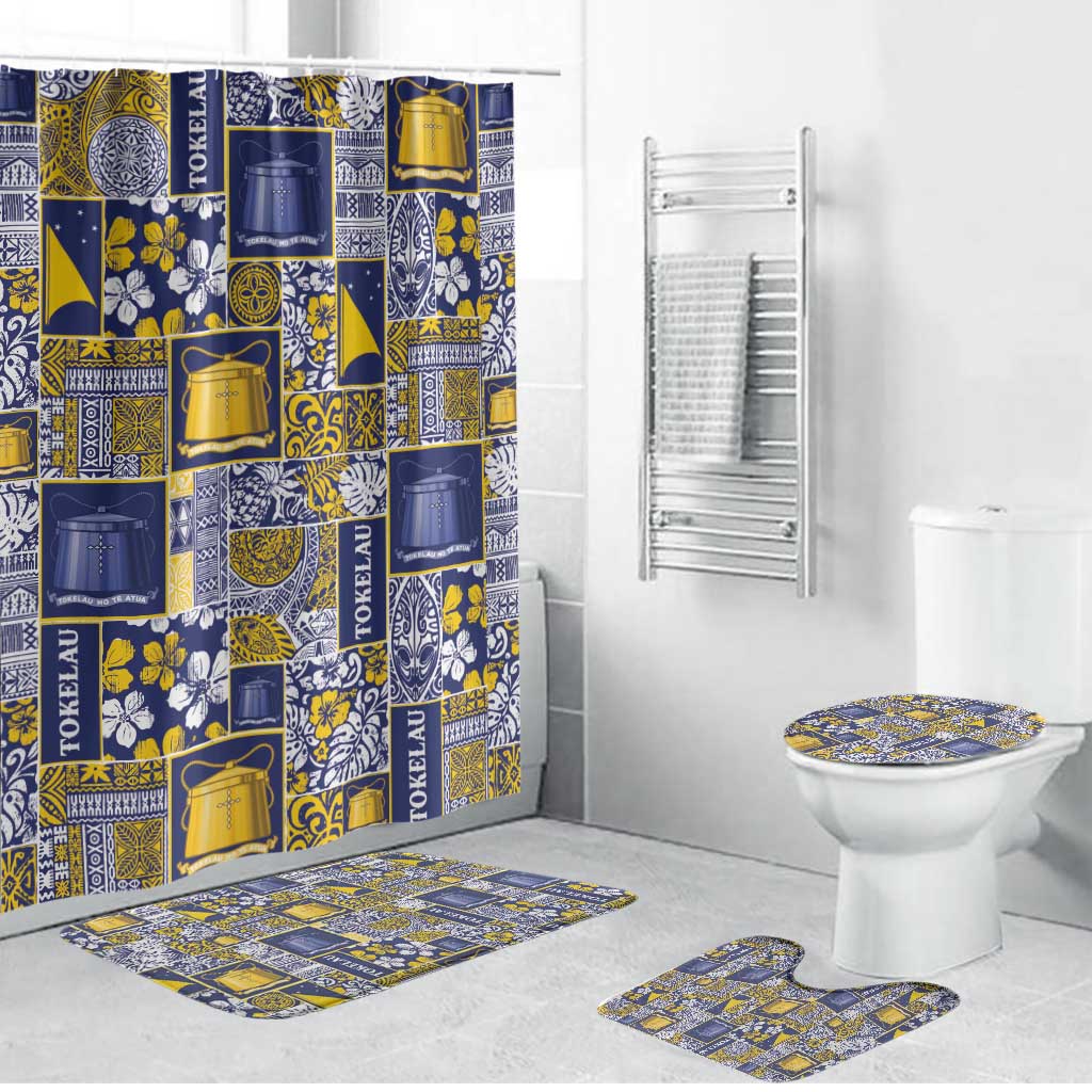 Tokelau Manuia te Kilihimahi Bathroom Set Pacific Patchwork Xmas Vibes - Polynesian Pride