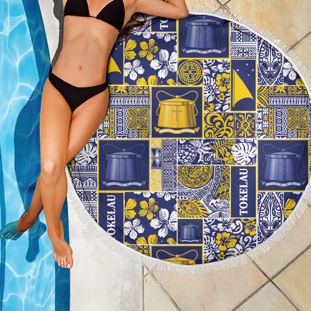 Tokelau Manuia te Kilihimahi Beach Blanket Pacific Patchwork Xmas Vibes - Polynesian Pride