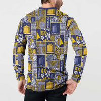 Tokelau Manuia te Kilihimahi Button Sweatshirt Pacific Patchwork Xmas Vibes - Polynesian Pride