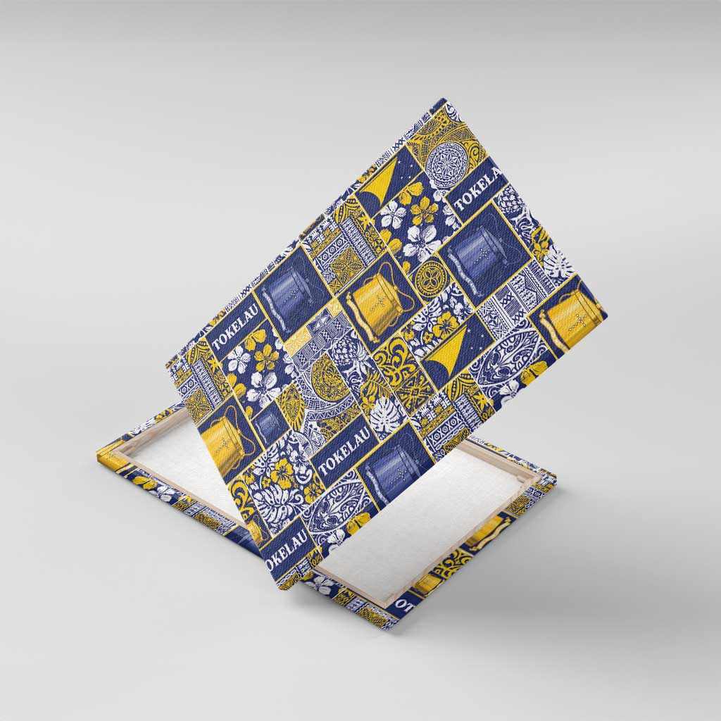 Tokelau Manuia te Kilihimahi Canvas Wall Art Pacific Patchwork Xmas Vibes - Polynesian Pride