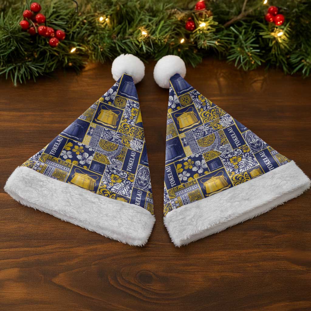 Tokelau Manuia te Kilihimahi Christmas Santa Hat Pacific Patchwork Xmas Vibes - Polynesian Pride