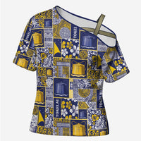 Tokelau Manuia te Kilihimahi Cross Shoulder Shirt Pacific Patchwork Xmas Vibes - Polynesian Pride