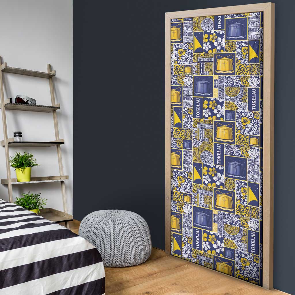 Tokelau Manuia te Kilihimahi Door Cover Pacific Patchwork Xmas Vibes - Polynesian Pride