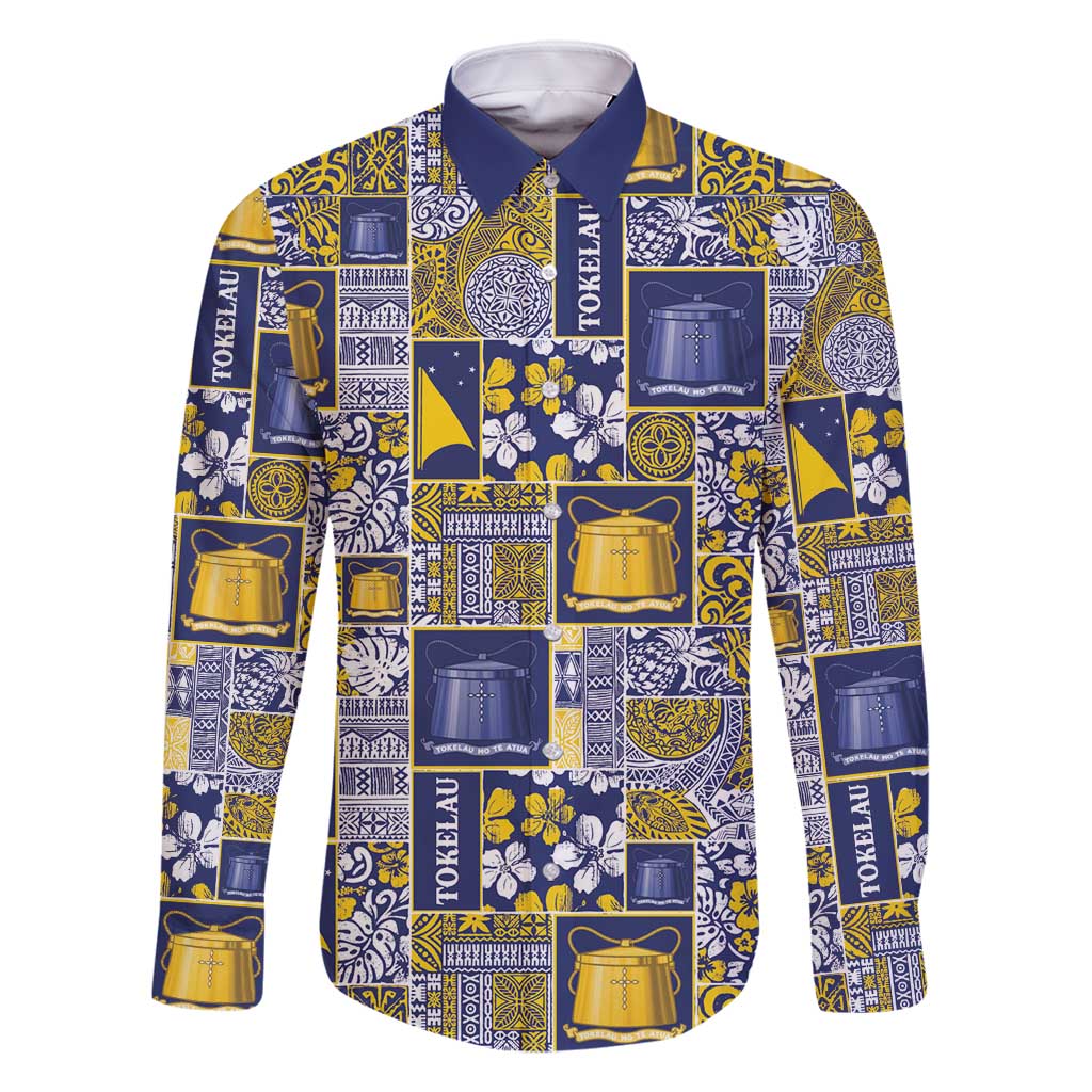 Tokelau Manuia te Kilihimahi Family Matching Long Sleeve Bodycon Dress and Hawaiian Shirt Pacific Patchwork Xmas Vibes - Polynesian Pride