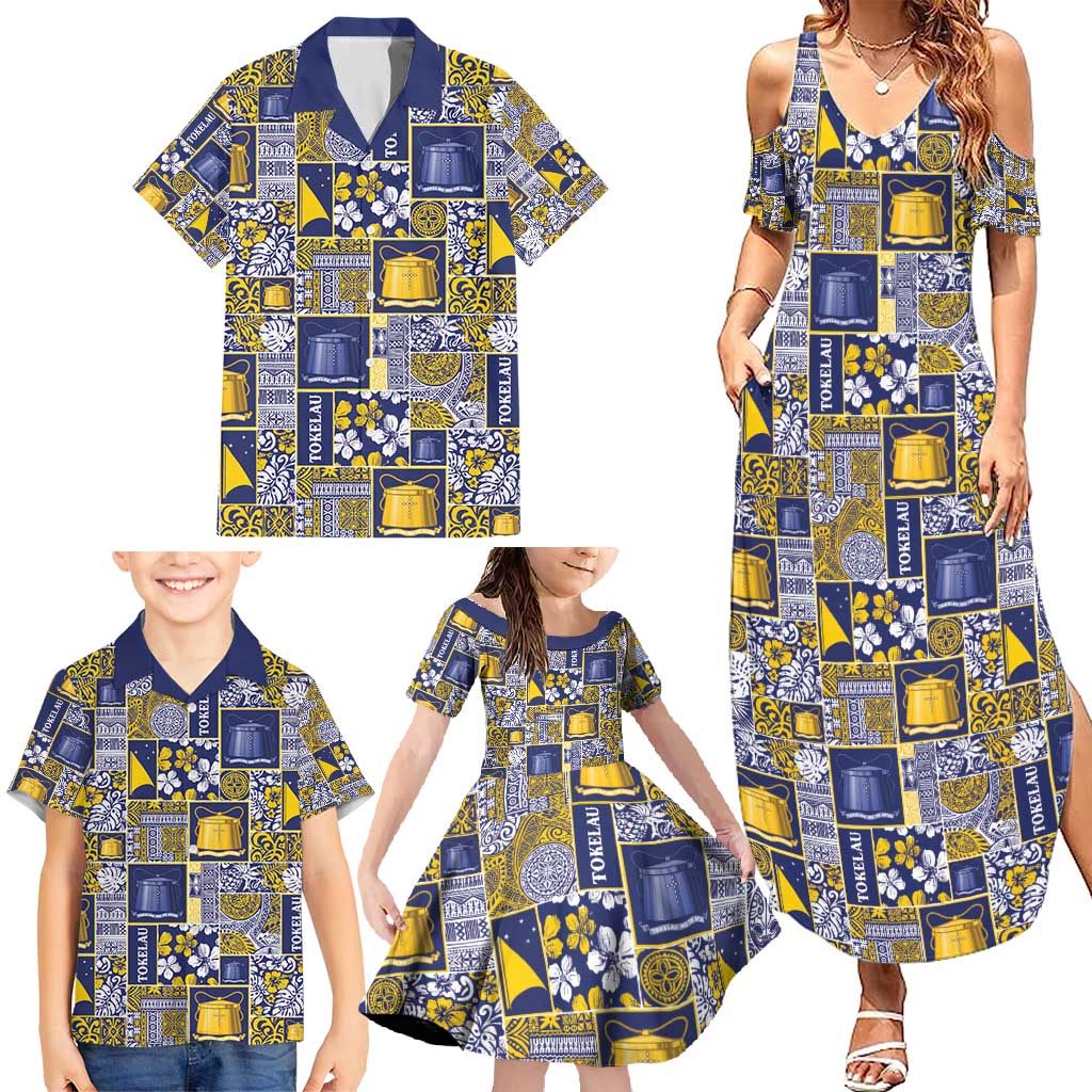 Tokelau Manuia te Kilihimahi Family Matching Summer Maxi Dress and Hawaiian Shirt Pacific Patchwork Xmas Vibes - Polynesian Pride