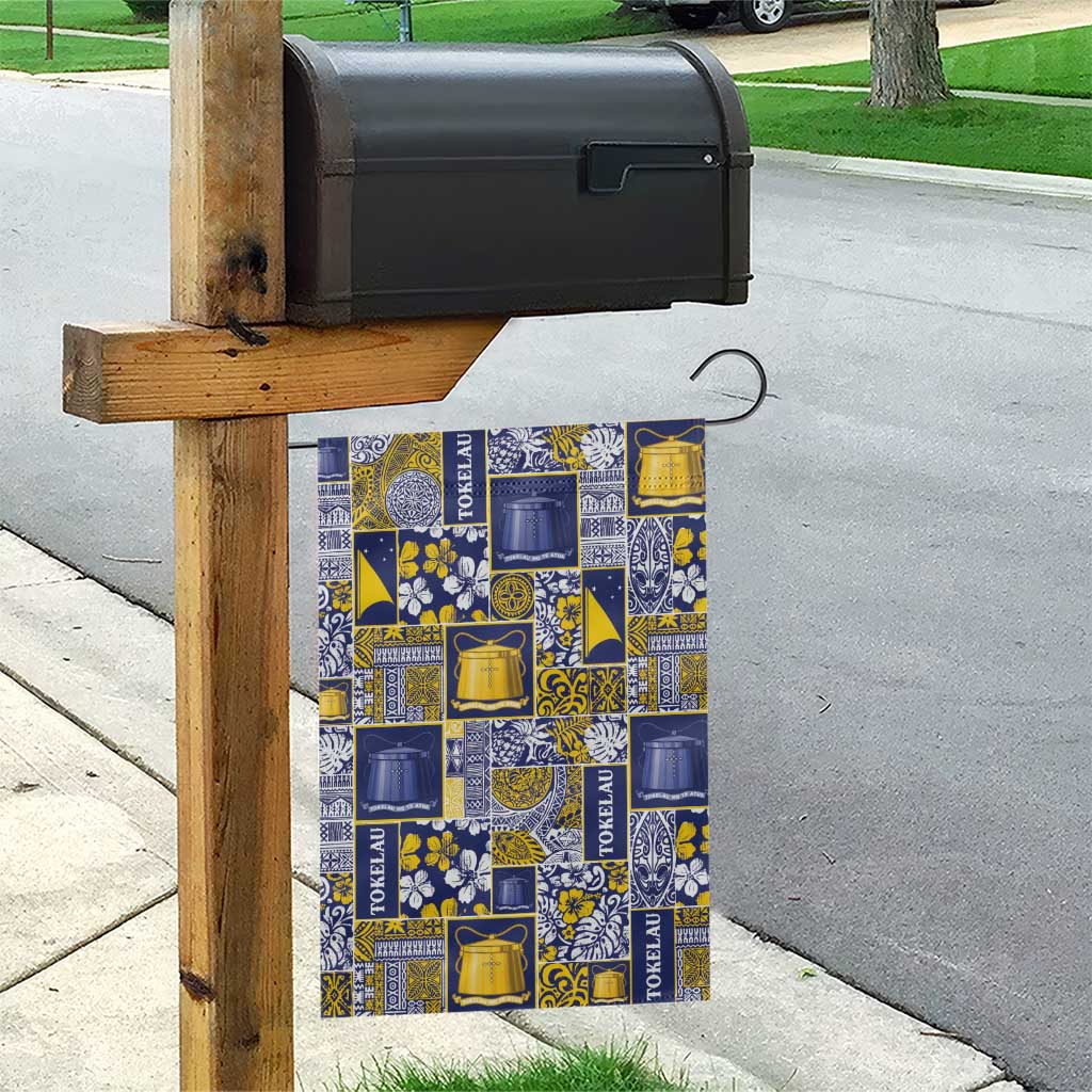 Tokelau Manuia te Kilihimahi Garden Flag Pacific Patchwork Xmas Vibes - Polynesian Pride