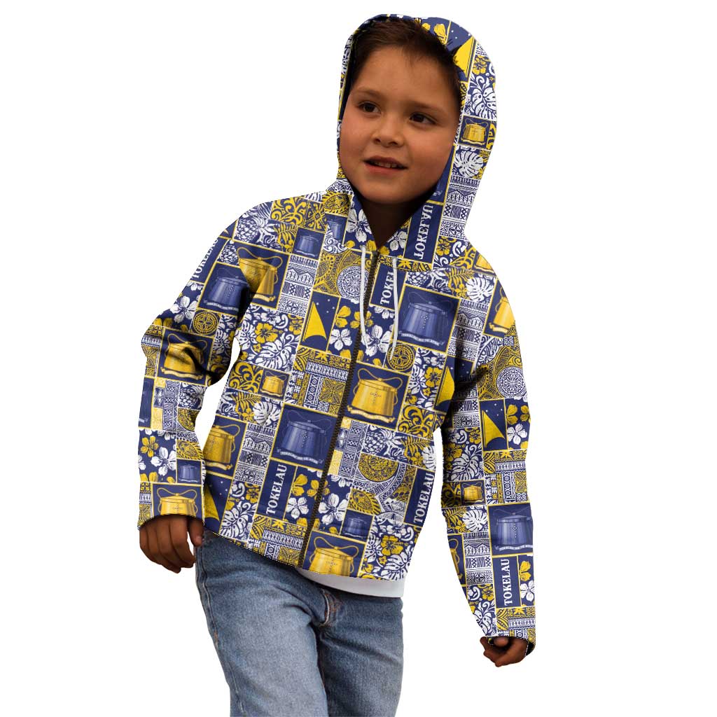 Tokelau Manuia te Kilihimahi Kid Hoodie Pacific Patchwork Xmas Vibes - Polynesian Pride