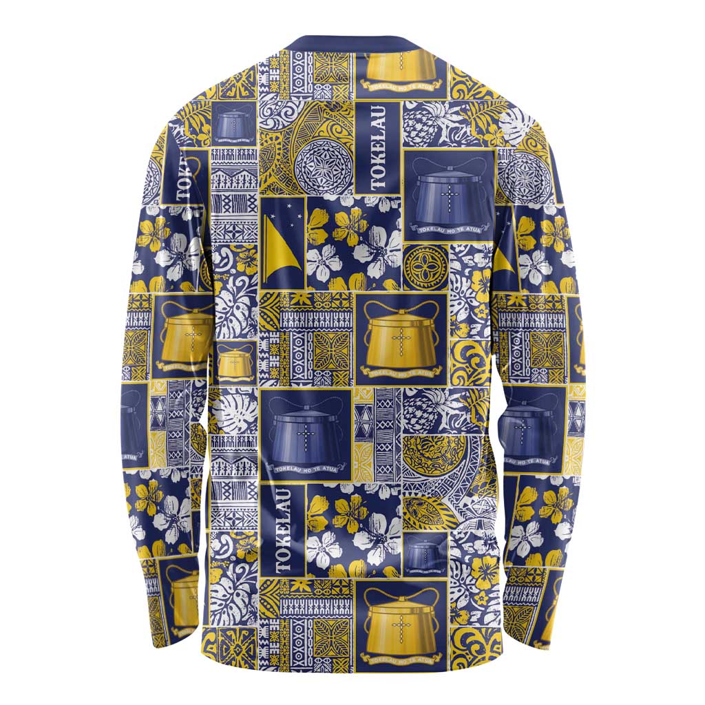 Tokelau Manuia te Kilihimahi Long Sleeve Shirt Pacific Patchwork Xmas Vibes - Polynesian Pride