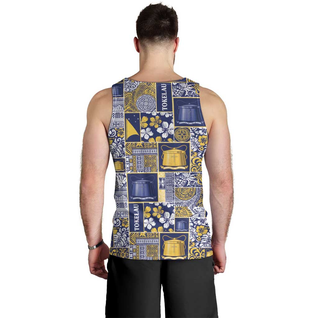 Tokelau Manuia te Kilihimahi Men Tank Top Pacific Patchwork Xmas Vibes - Polynesian Pride