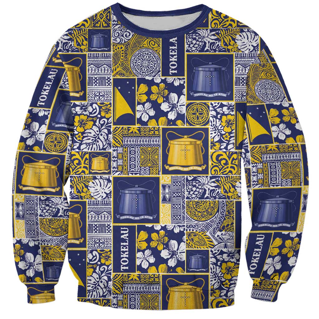 Tokelau Manuia te Kilihimahi Sweatshirt Pacific Patchwork Xmas Vibes - Polynesian Pride