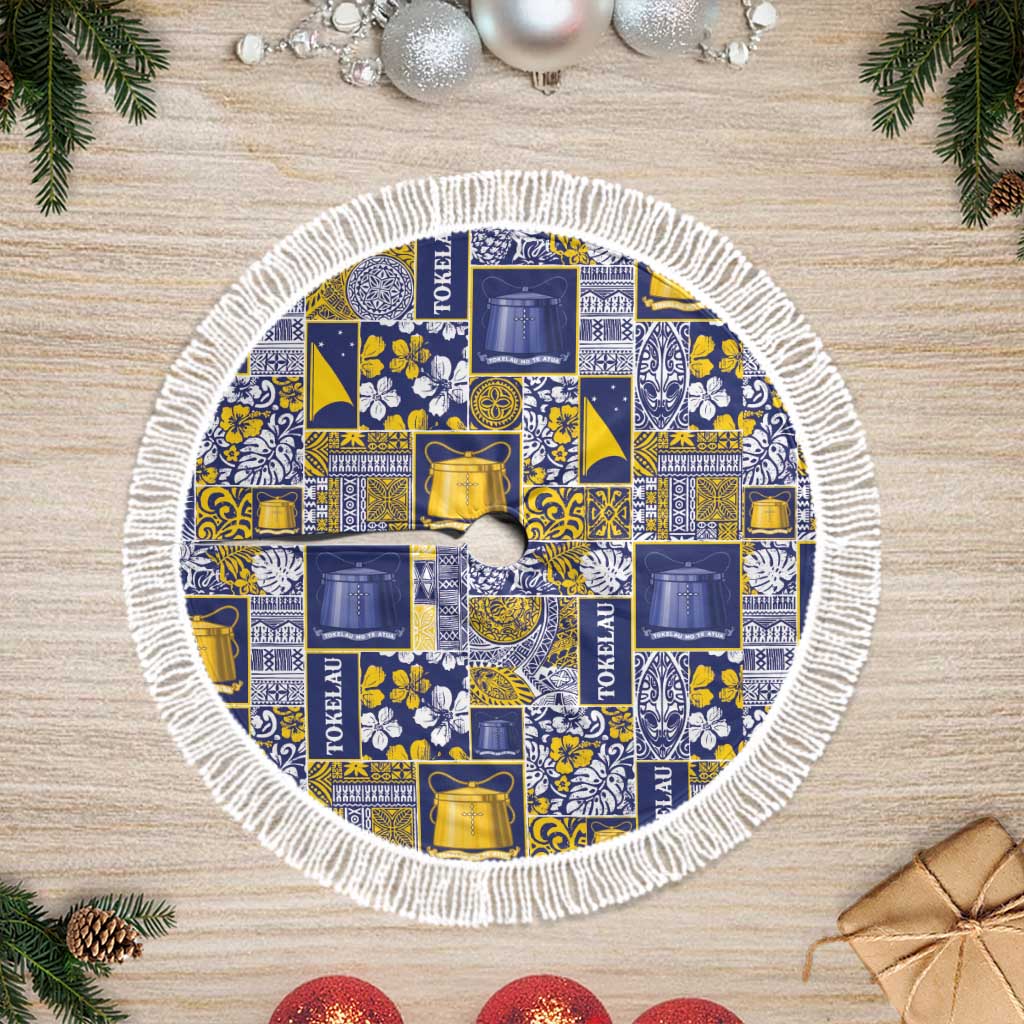Tokelau Manuia te Kilihimahi Tree Skirt Pacific Patchwork Xmas Vibes - Polynesian Pride