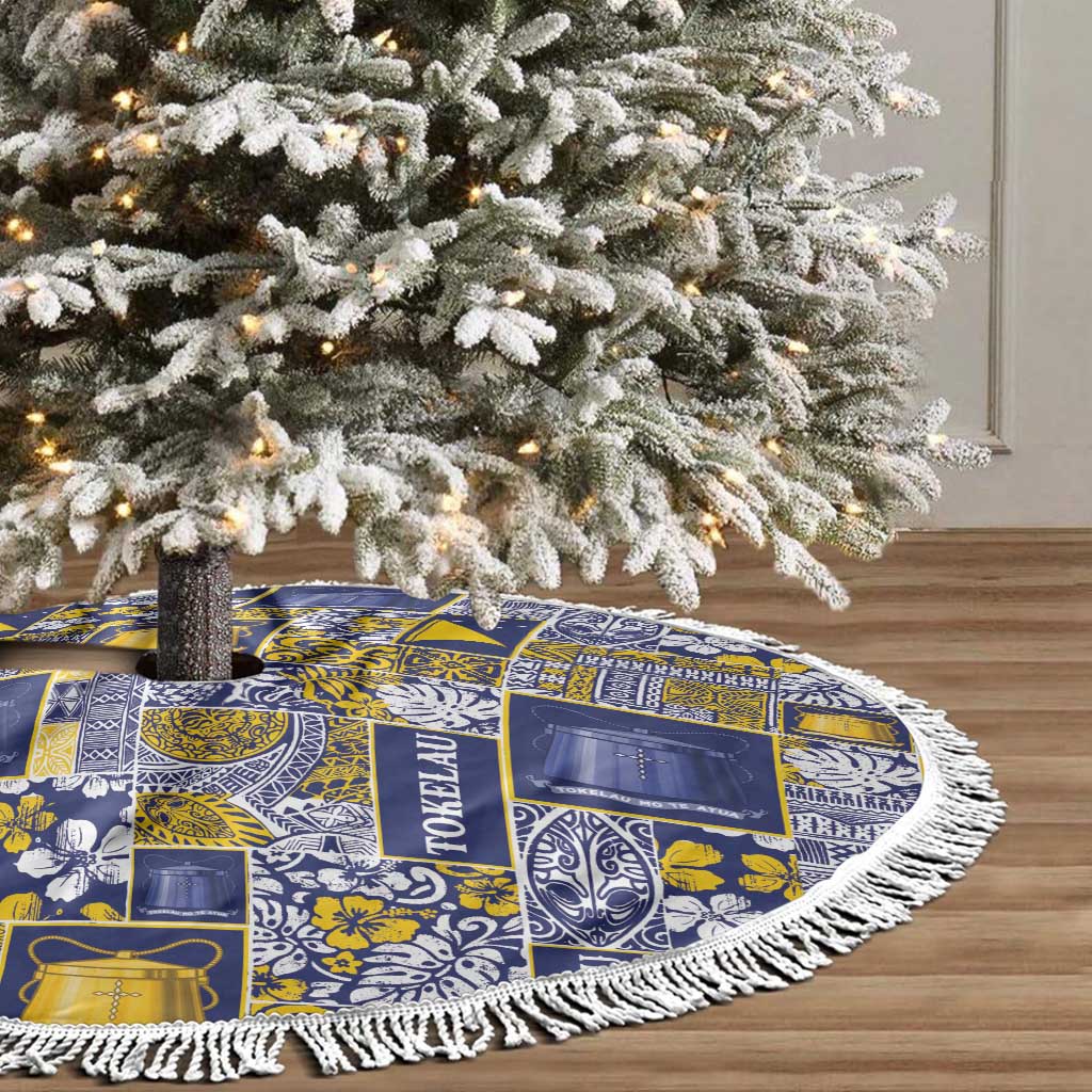 Tokelau Manuia te Kilihimahi Tree Skirt Pacific Patchwork Xmas Vibes - Polynesian Pride