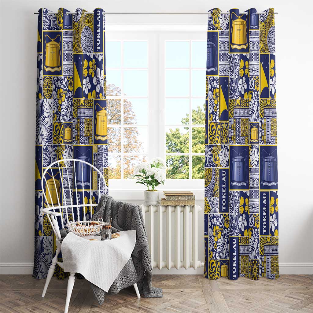 Tokelau Manuia te Kilihimahi Window Curtain Pacific Patchwork Xmas Vibes - Polynesian Pride