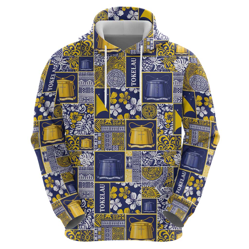 Tokelau Manuia te Kilihimahi Zip Hoodie Pacific Patchwork Xmas Vibes - Polynesian Pride