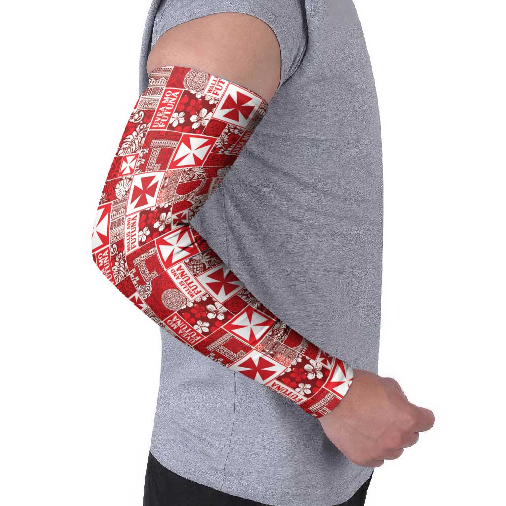 Wallis Et Futuna Kilisimasi Fiefia Arm Sleeves Pacific Patchwork Xmas Vibes - Polynesian Pride