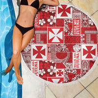 Wallis Et Futuna Kilisimasi Fiefia Beach Blanket Pacific Patchwork Xmas Vibes - Polynesian Pride