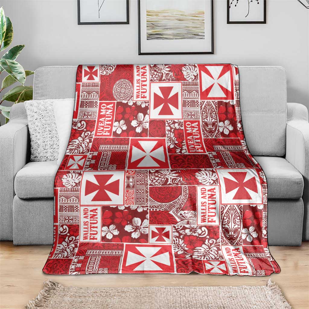 Wallis Et Futuna Kilisimasi Fiefia Blanket Pacific Patchwork Xmas Vibes - Polynesian Pride
