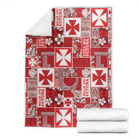 Wallis Et Futuna Kilisimasi Fiefia Blanket Pacific Patchwork Xmas Vibes - Polynesian Pride