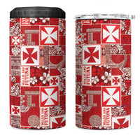 Wallis Et Futuna Kilisimasi Fiefia 4 in 1 Can Cooler Tumbler Pacific Patchwork Xmas Vibes - Polynesian Pride
