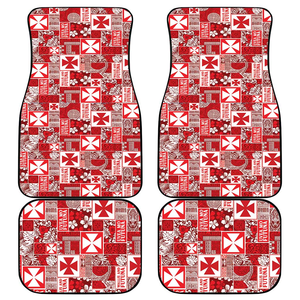 Wallis Et Futuna Kilisimasi Fiefia Car Mats Pacific Patchwork Xmas Vibes - Polynesian Pride