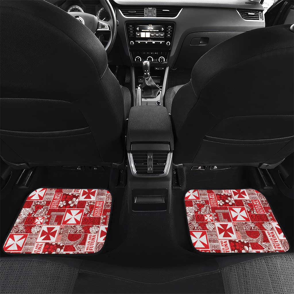 Wallis Et Futuna Kilisimasi Fiefia Car Mats Pacific Patchwork Xmas Vibes - Polynesian Pride