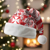 Wallis Et Futuna Kilisimasi Fiefia Christmas Santa Hat Pacific Patchwork Xmas Vibes - Polynesian Pride