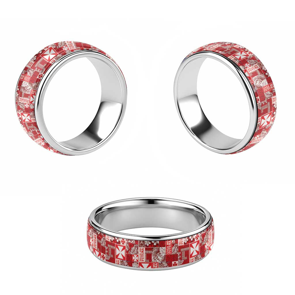 Wallis Et Futuna Kilisimasi Fiefia Classic Ring Pacific Patchwork Xmas Vibes - Polynesian Pride