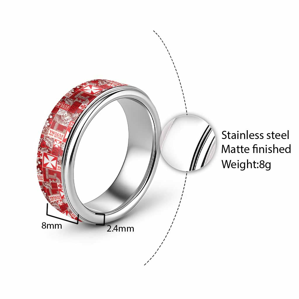 Wallis Et Futuna Kilisimasi Fiefia Classic Ring Pacific Patchwork Xmas Vibes - Polynesian Pride