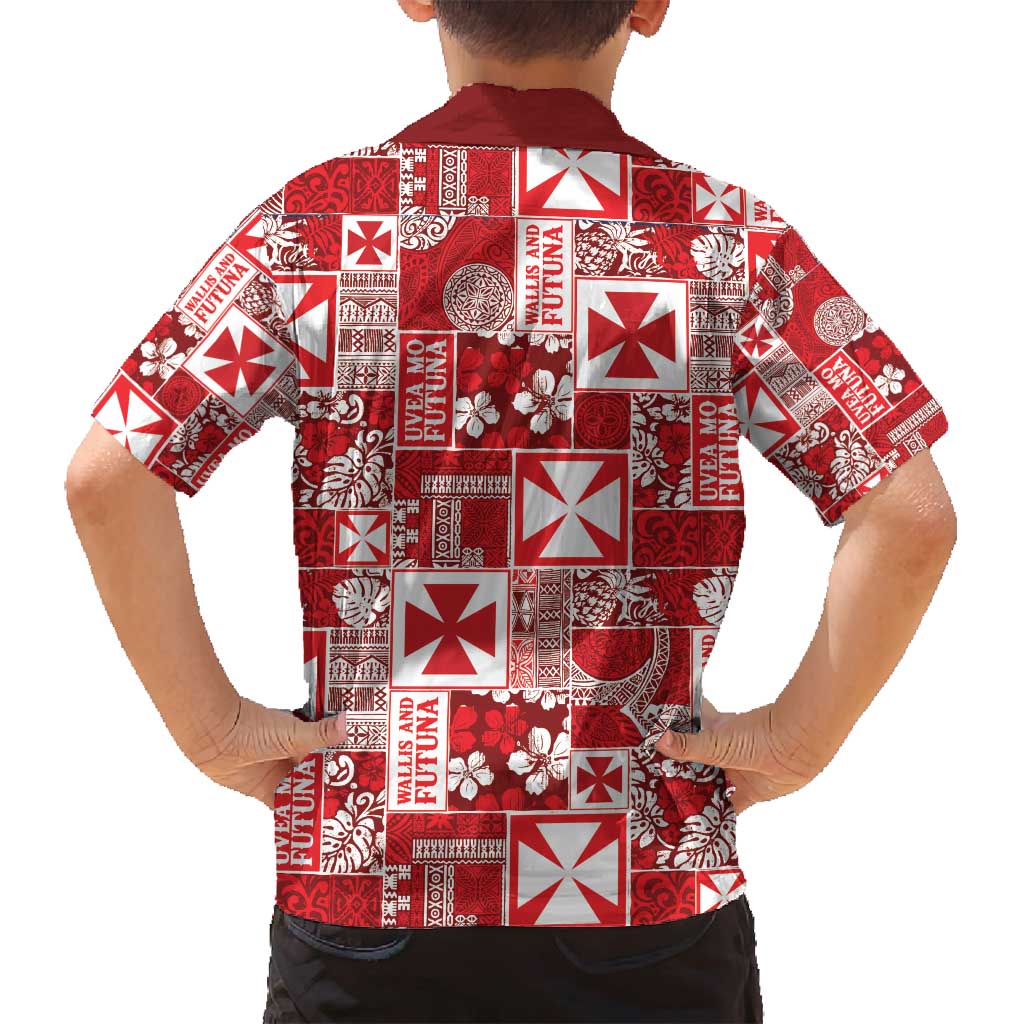 Wallis Et Futuna Kilisimasi Fiefia Family Matching Puletasi and Hawaiian Shirt Pacific Patchwork Xmas Vibes - Polynesian Pride