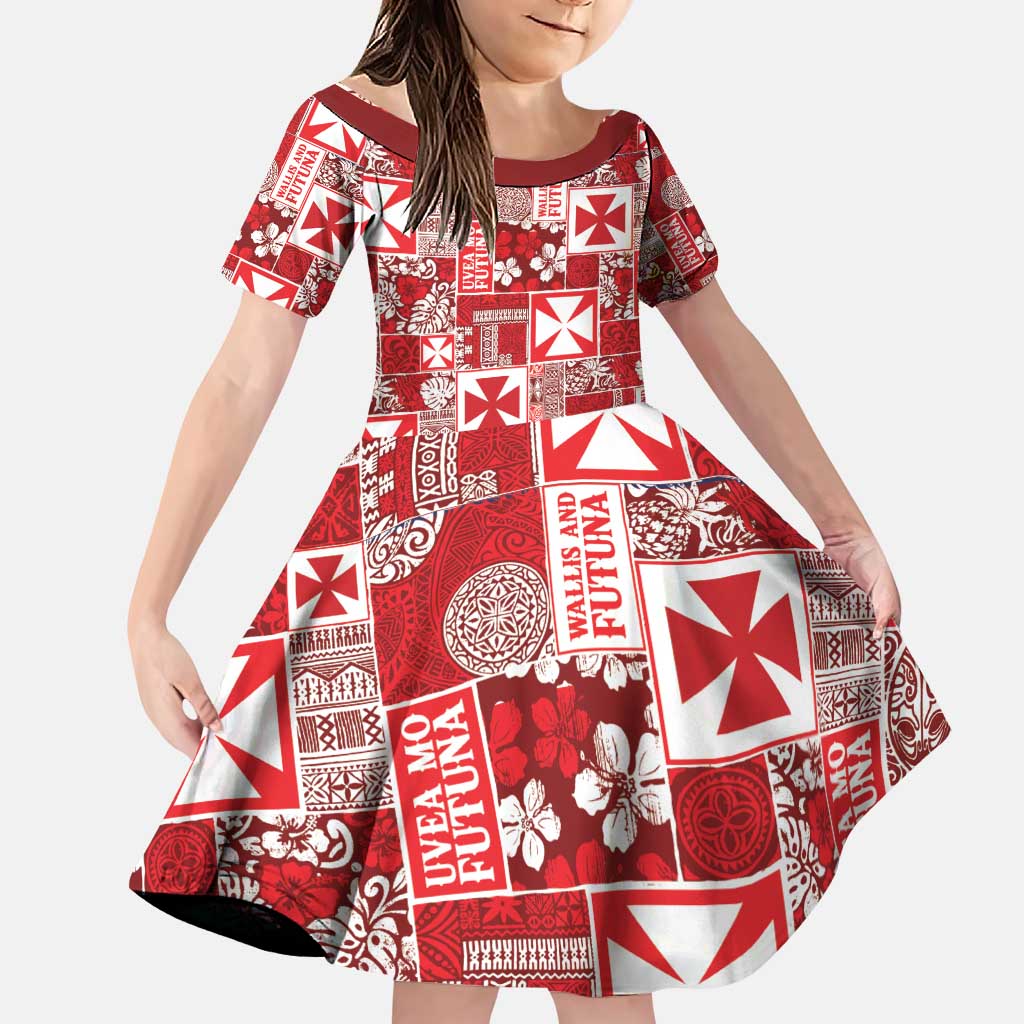 Wallis Et Futuna Kilisimasi Fiefia Family Matching Puletasi and Hawaiian Shirt Pacific Patchwork Xmas Vibes - Polynesian Pride