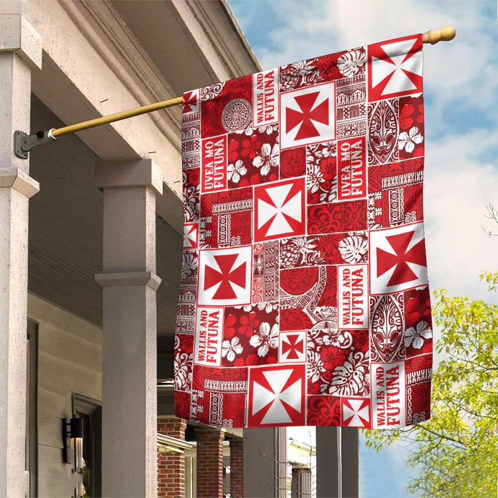 Wallis Et Futuna Kilisimasi Fiefia Garden Flag Pacific Patchwork Xmas Vibes - Polynesian Pride