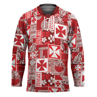 Wallis Et Futuna Kilisimasi Fiefia Hockey Jersey Pacific Patchwork Xmas Vibes - Polynesian Pride
