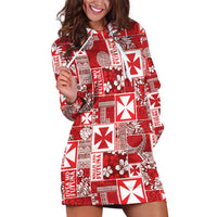 Wallis Et Futuna Kilisimasi Fiefia Hoodie Dress Pacific Patchwork Xmas Vibes - Polynesian Pride