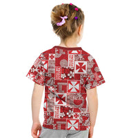 Wallis Et Futuna Kilisimasi Fiefia Kid T Shirt Pacific Patchwork Xmas Vibes - Polynesian Pride