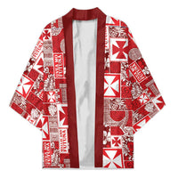 Wallis Et Futuna Kilisimasi Fiefia Kimono Pacific Patchwork Xmas Vibes - Polynesian Pride
