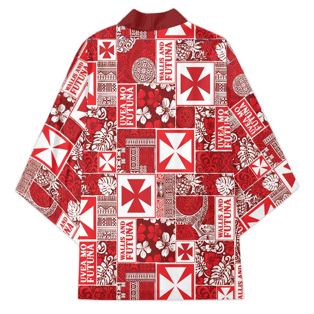 Wallis Et Futuna Kilisimasi Fiefia Kimono Pacific Patchwork Xmas Vibes - Polynesian Pride