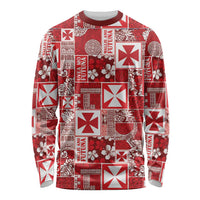 Wallis Et Futuna Kilisimasi Fiefia Long Sleeve Shirt Pacific Patchwork Xmas Vibes - Polynesian Pride