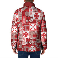 Wallis Et Futuna Kilisimasi Fiefia Padded Jacket Pacific Patchwork Xmas Vibes - Polynesian Pride