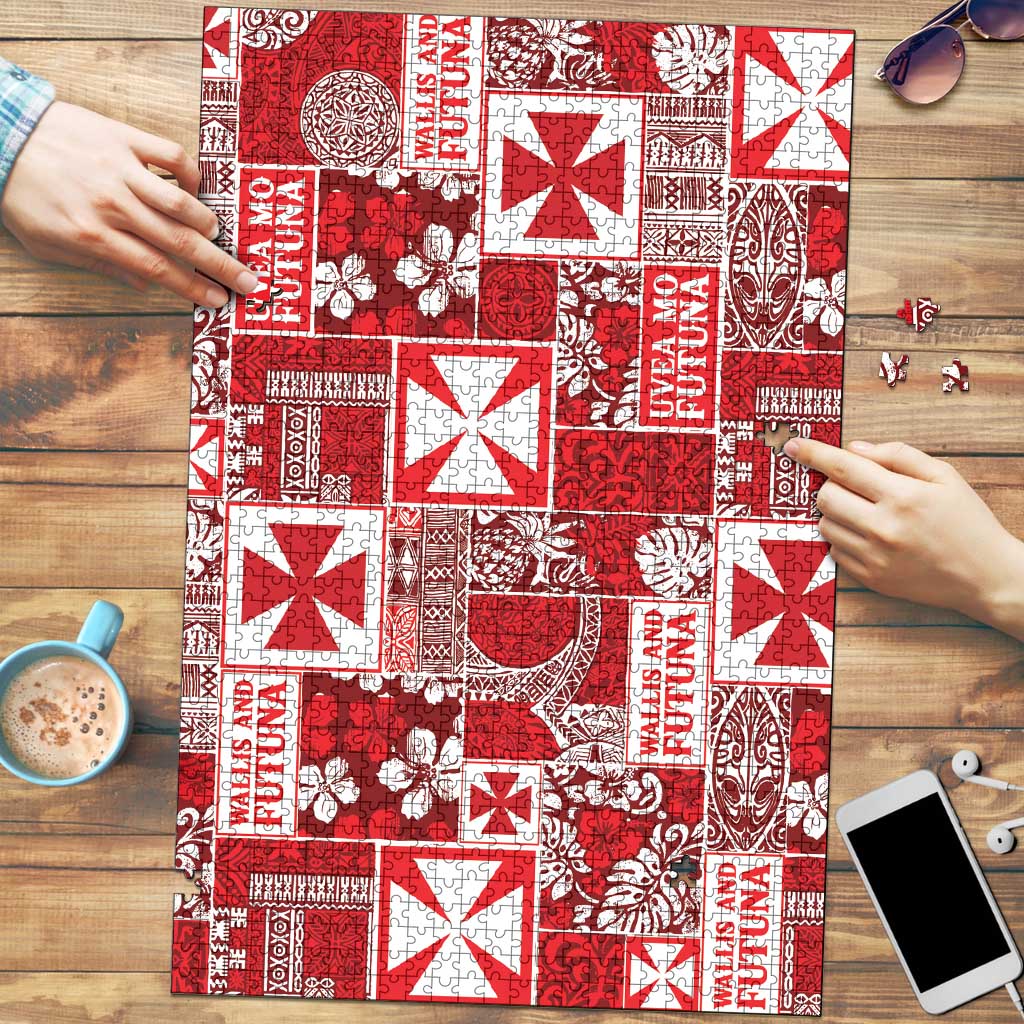 Wallis Et Futuna Kilisimasi Fiefia Puzzle Pacific Patchwork Xmas Vibes - Polynesian Pride