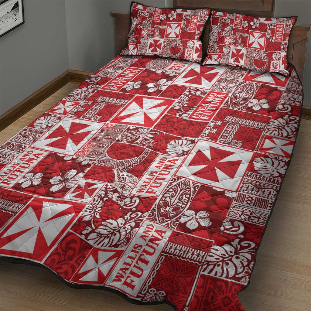 Wallis Et Futuna Kilisimasi Fiefia Quilt Bed Set Pacific Patchwork Xmas Vibes - Polynesian Pride