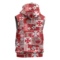 Wallis Et Futuna Kilisimasi Fiefia Sleeveless Hoodie Pacific Patchwork Xmas Vibes - Polynesian Pride