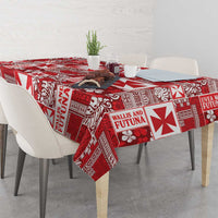 Wallis Et Futuna Kilisimasi Fiefia Tablecloth Pacific Patchwork Xmas Vibes - Polynesian Pride