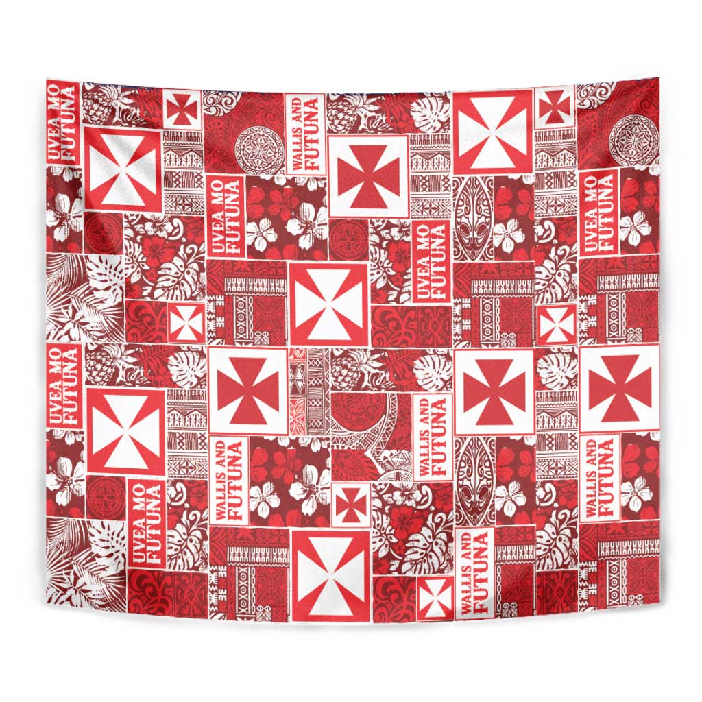 Wallis Et Futuna Kilisimasi Fiefia Tapestry Pacific Patchwork Xmas Vibes - Polynesian Pride