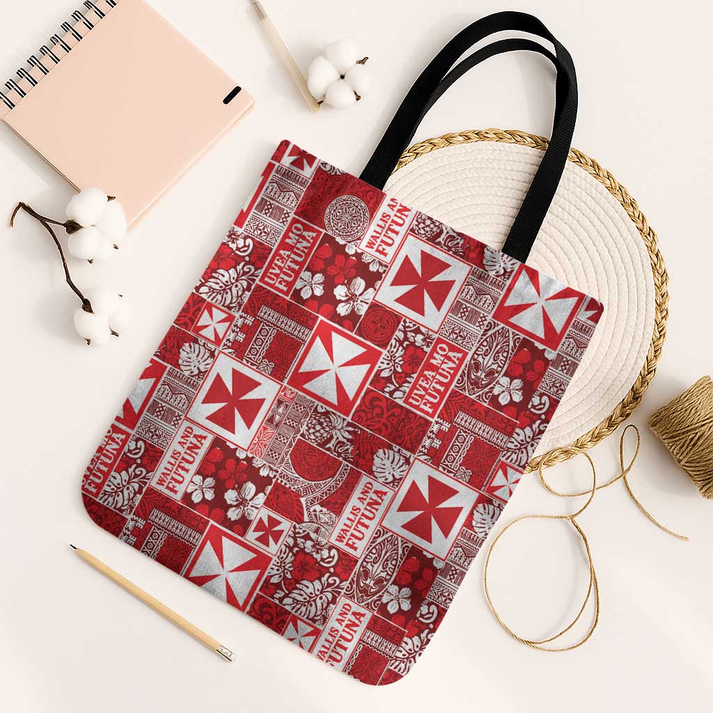 Wallis Et Futuna Kilisimasi Fiefia Tote Bag Pacific Patchwork Xmas Vibes - Polynesian Pride
