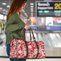 Wallis Et Futuna Kilisimasi Fiefia Travel Bag Pacific Patchwork Xmas Vibes - Polynesian Pride