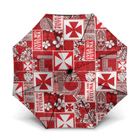Wallis Et Futuna Kilisimasi Fiefia Umbrella Pacific Patchwork Xmas Vibes - Polynesian Pride