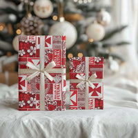 Wallis Et Futuna Kilisimasi Fiefia Wrapping Paper Pacific Patchwork Xmas Vibes - Polynesian Pride