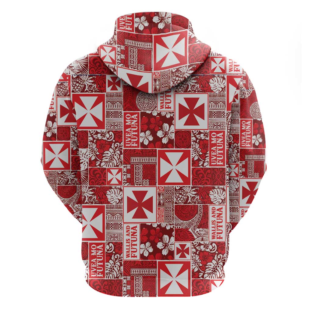 Wallis Et Futuna Kilisimasi Fiefia Zip Hoodie Pacific Patchwork Xmas Vibes - Polynesian Pride